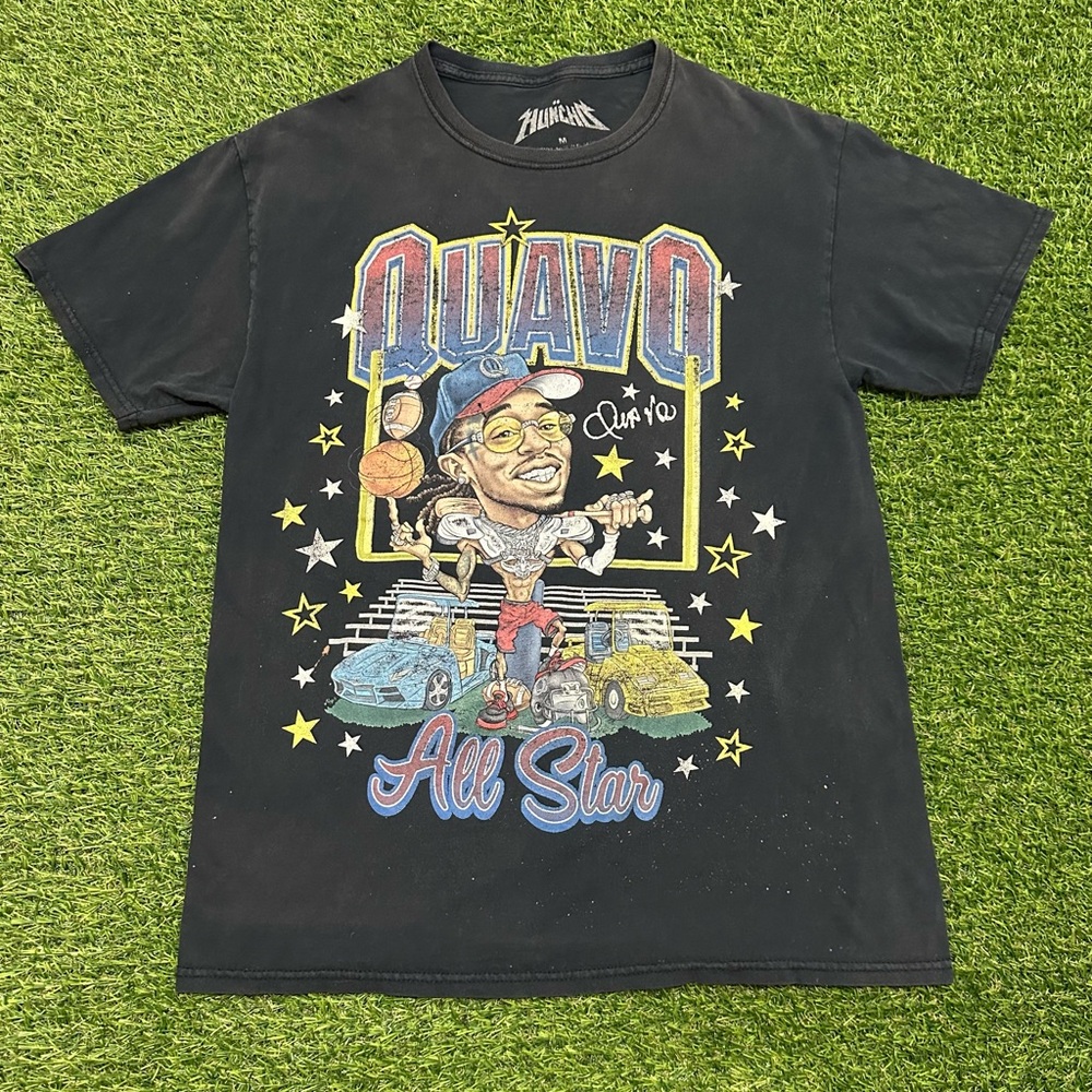 Migos Quavo Huncho All Star Graphic Tee Black Rap Hip Hop Size Medium